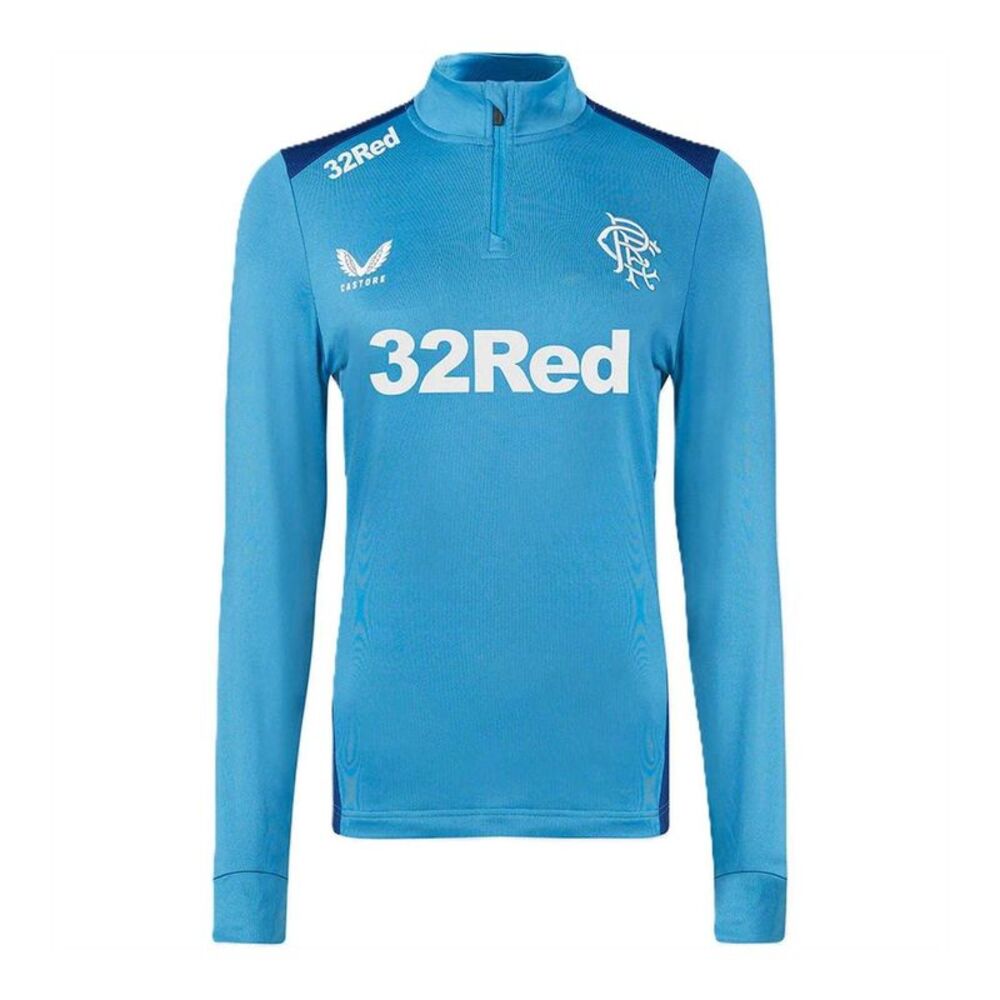 Castore Womens/Ladies Rangers FC Quarter Zip Fleece Top / Blue/Deep Blue